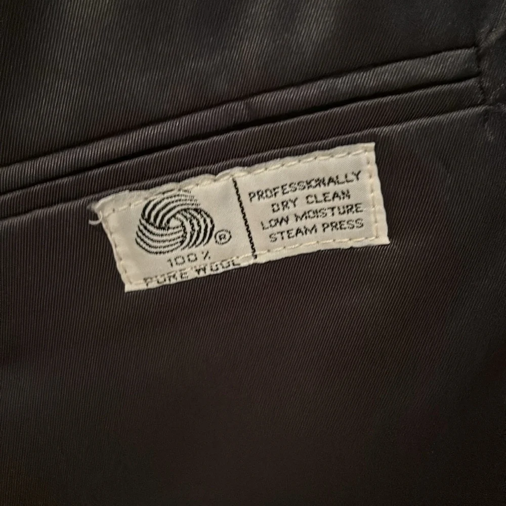 Men’s 100% wool grey/black herringbone sport coat sz 42 reg - Picture 6 of 8